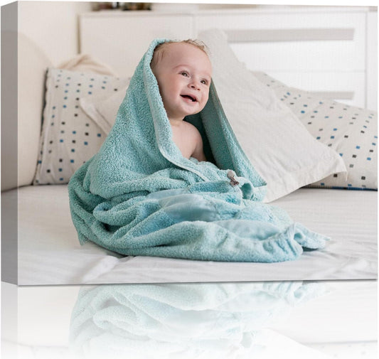 AbcCustomize Canvas Prints with Your Photos, Personalized Photo To Canvas Print for Bedroom, Living Room, Farmhouse Office Decor,Custom Canvas Wall Art for Gifts & Keepsakes, Ready to Hang