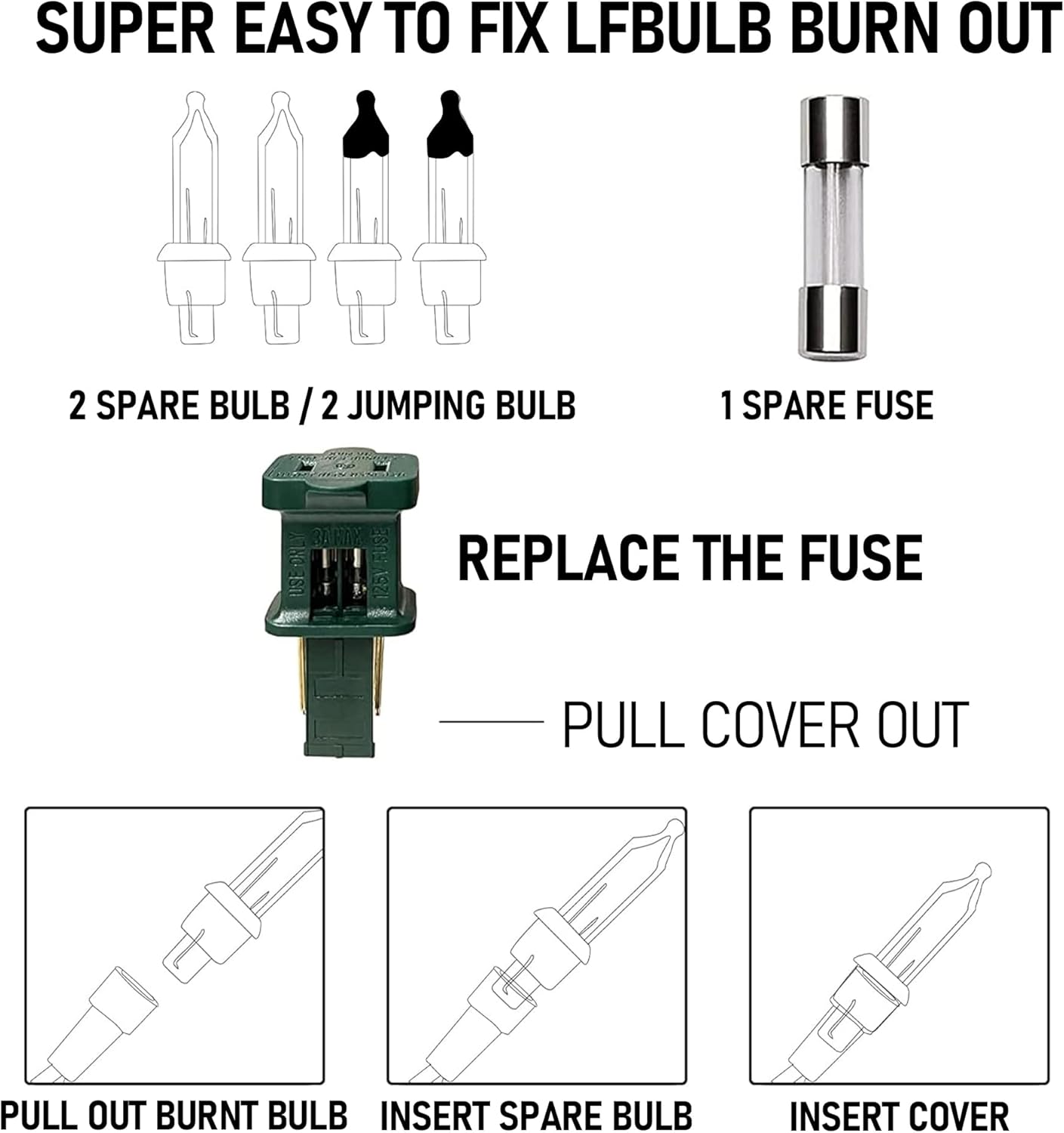 Dazzle Bright Christmas Mini String Lights, 60FT 300 Count Incandescent Waterproof Fairy Lights Plug in, Connectable Christmas Decorations for Indoor Outdoor Home Party Garden Yard, Warm White