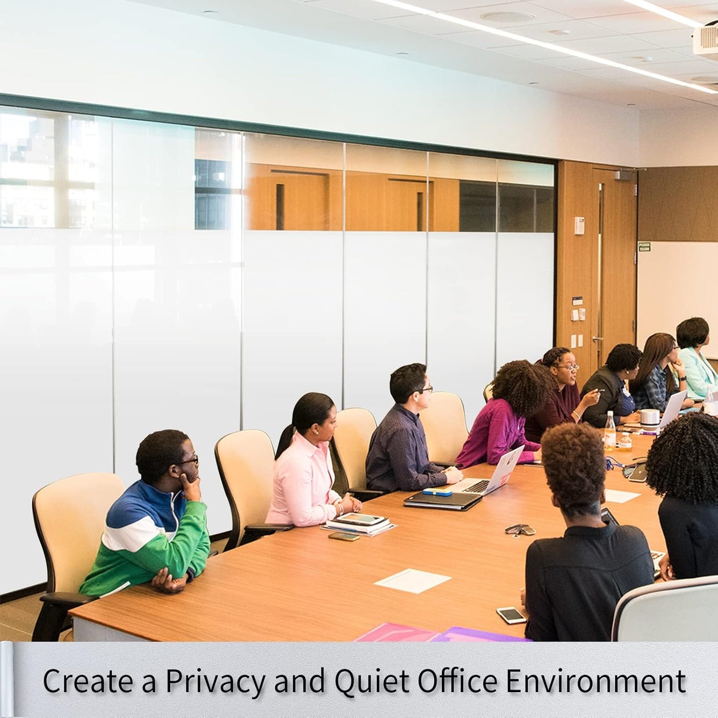 Frosted Glass Window Film with Tools,Reusable Window Privacy Film,Static Clings Window Film Kit for Home Bathroom and Office. (Pure, 23.6Inch×196.9Inch)