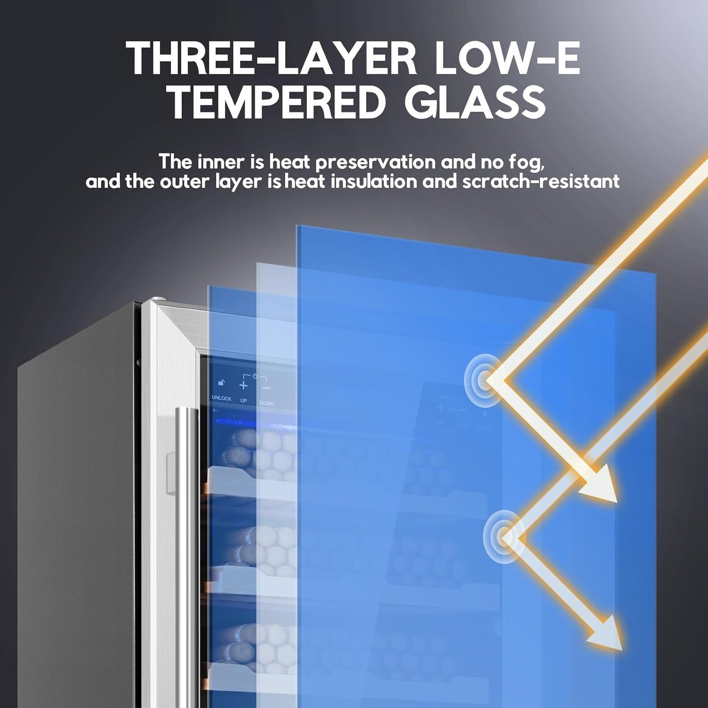 Tylza 88L Ciagr Humidor Cabinet, Humidity & Temp Control Electric Humidors for Cigars, 546 Counts, Silent Compressor, Reversible Door, Cigar Humidors with Spanish Cedar Drawer Shelves, Gifts for Men