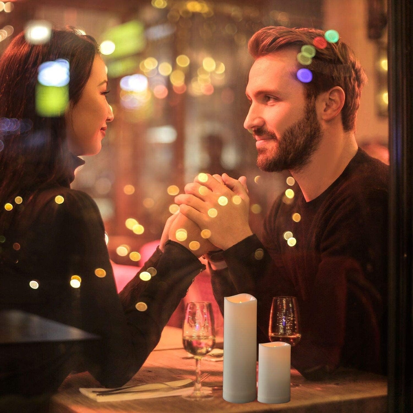 Aignis 12pcs Flameless LED Candles Battery Operated with 10-Key Remote Timer, Outdoor Indoor Waterproof, Warm Flickering Glow for Cozy & Romantic Home/Wedding/Holiday Décor(D2.2''xH4/5/6/7'')