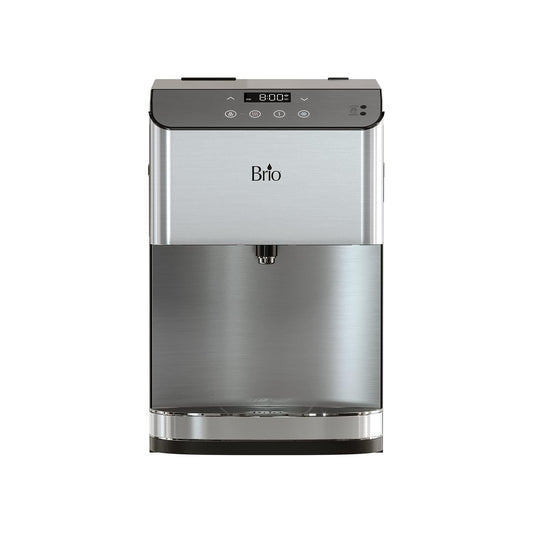 Brio 700 Series Moderna 3-Stage Filter Reduces PFAS & MicroplasticsTouch-Less Countertop Bottle-Less POU Tri-Temperature Digital Water Cooler Dispenser