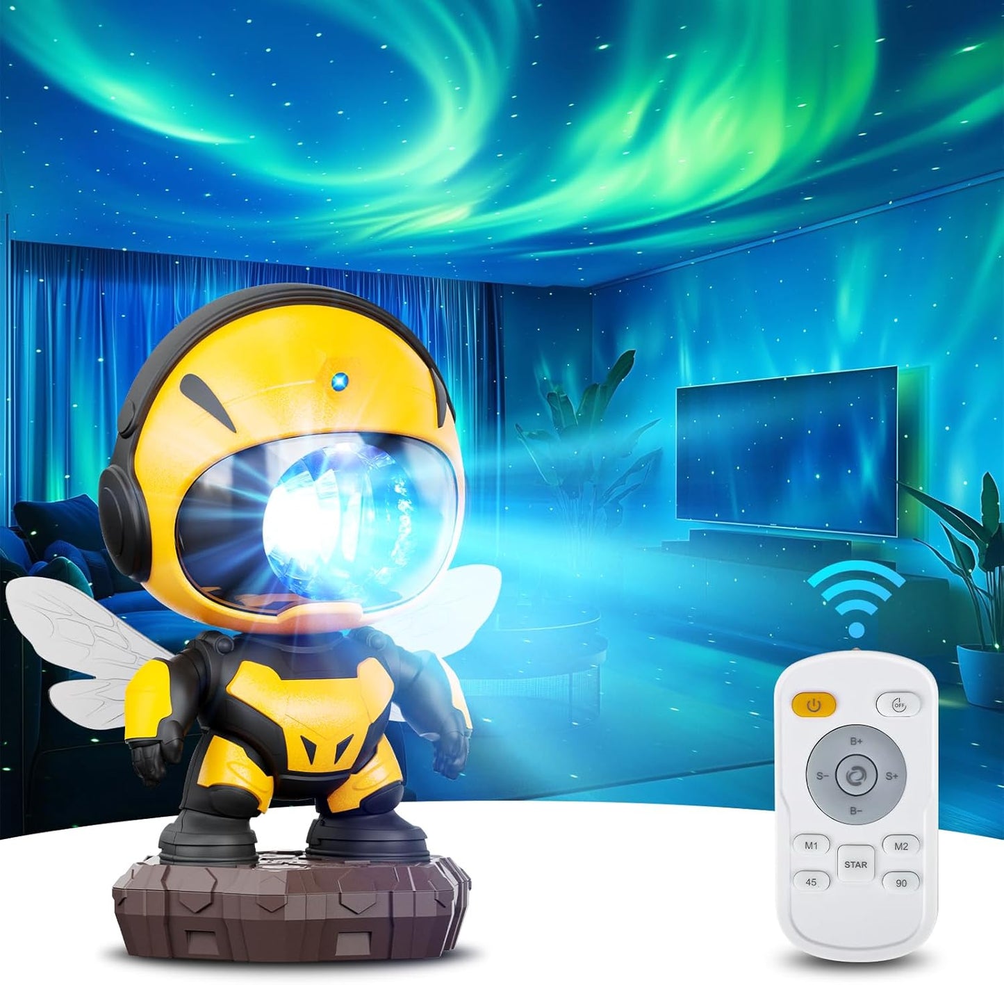 deerdance Star Projector, Northern Lights Galaxy Projector for Bedroom, Kids Night Light Aurora Projector for Ceiling with 8 Modes Timer and Remote for Room Decor, Birthday Gift Toy for Kids Children