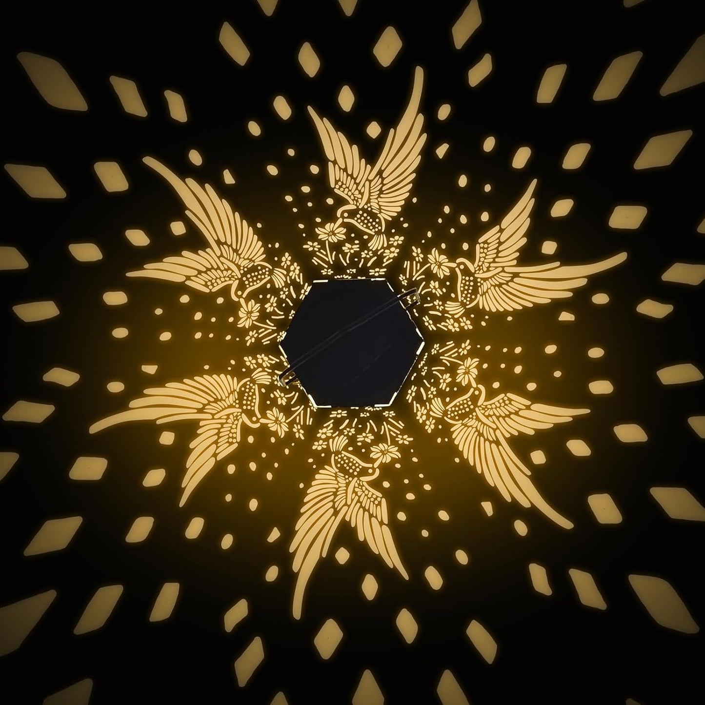 4 Pack Hummingbird Solar Lanterns Outdoor Waterproof - Birthday Gifts for Women, Men, Mom, Solar Lights Outdoor Hanging Garden Decor for Outside, Patio, Outdoor, Yard, Lawn, Balcony