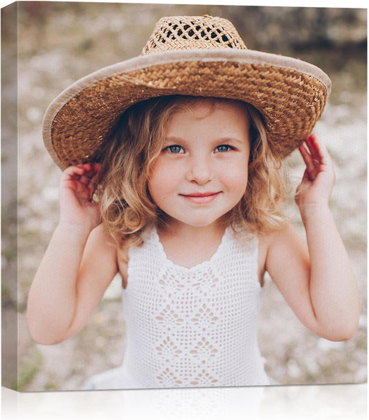 AbcCustomize Canvas Prints with Your Photos, Personalized Photo To Canvas Print for Bedroom, Living Room, Farmhouse Office Decor,Custom Canvas Wall Art for Gifts & Keepsakes, Ready to Hang