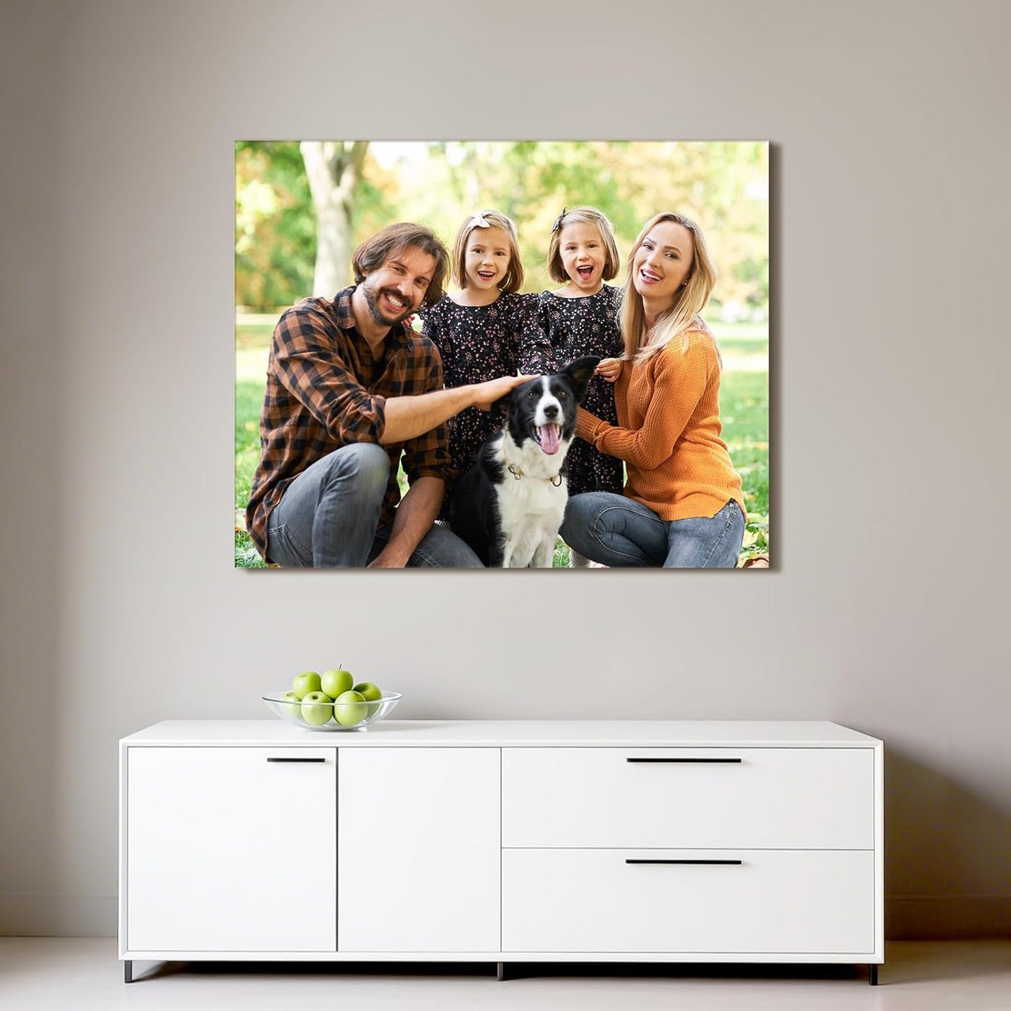 Custom Canvas Prints with Your Photos - Personalized Pictures Print, Customized Photo Gifts, Wall Art Poster Canvas Printing for Wedding, Family, Baby, Pets, Home Office Decor, Wrapped Frame 20x16