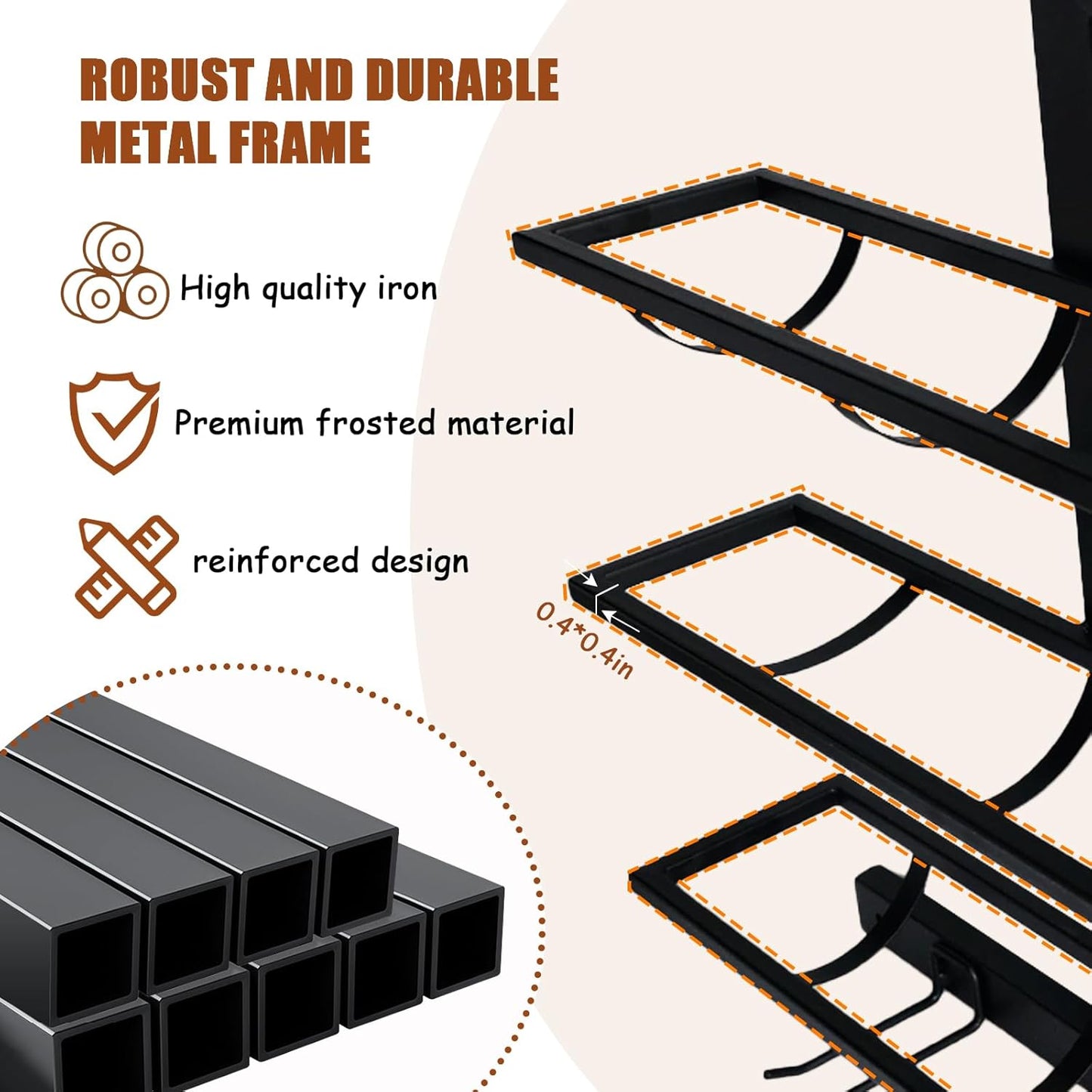 16 Bottle Wall Mount Wine Rack with Wine Glass Holder, Metal Wine Wall Rack, Wall Racks for Wine Bottles Display and Storage, Hanging Bottle Organizer for Living Dining Room Wine Cellar Bar (Black)