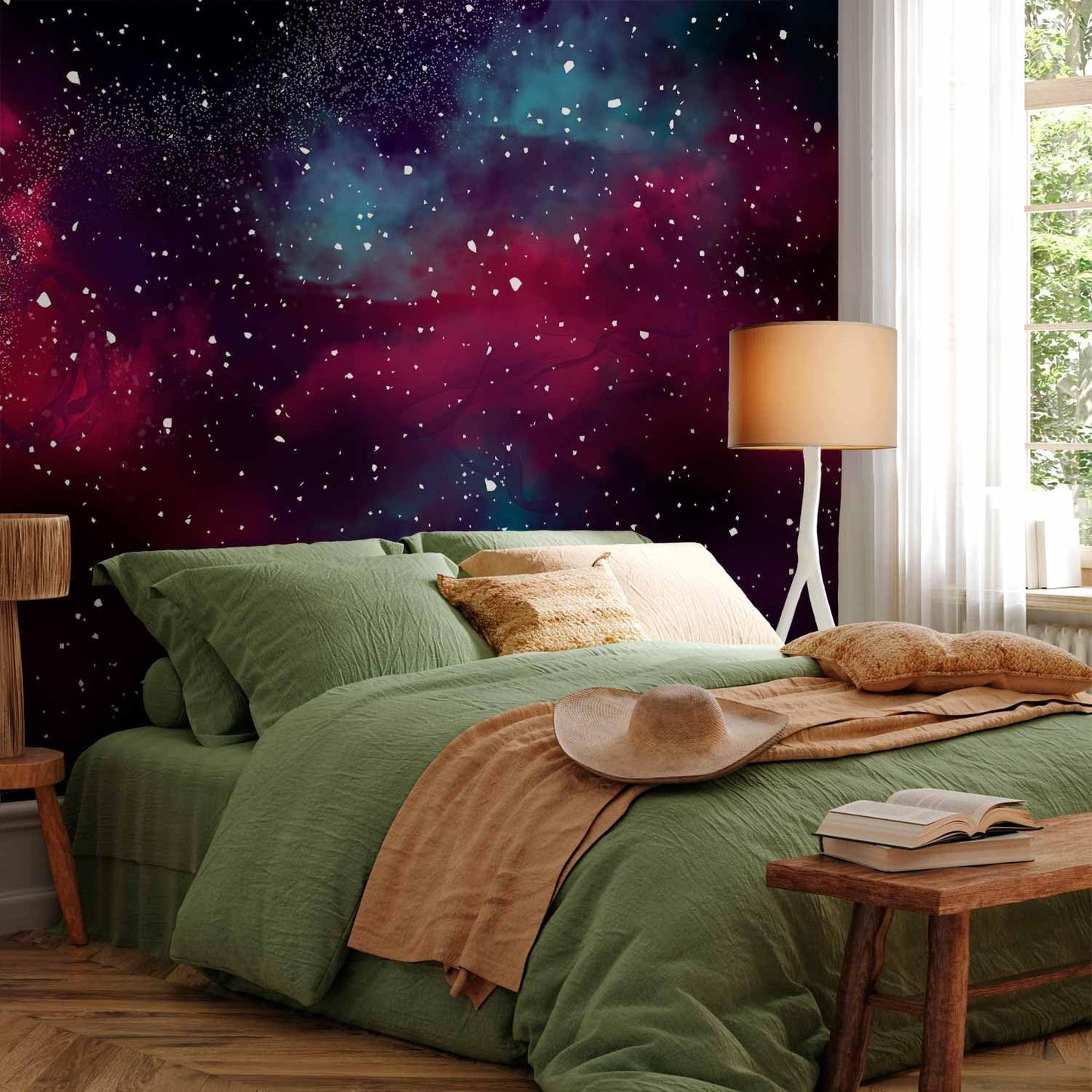 artgeist Wall Mural Space 173x124 in - Peel and Stick Self-Adhesive Wallpaper Removable Large Sticker Foil Wall Decor Print Design Mural Galaxy Universe Cosmos Sky a-A-10326-a-a