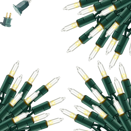 Dazzle Bright Christmas Mini String Lights, 60FT 300 Count Incandescent Waterproof Fairy Lights Plug in, Connectable Christmas Decorations for Indoor Outdoor Home Party Garden Yard, Warm White