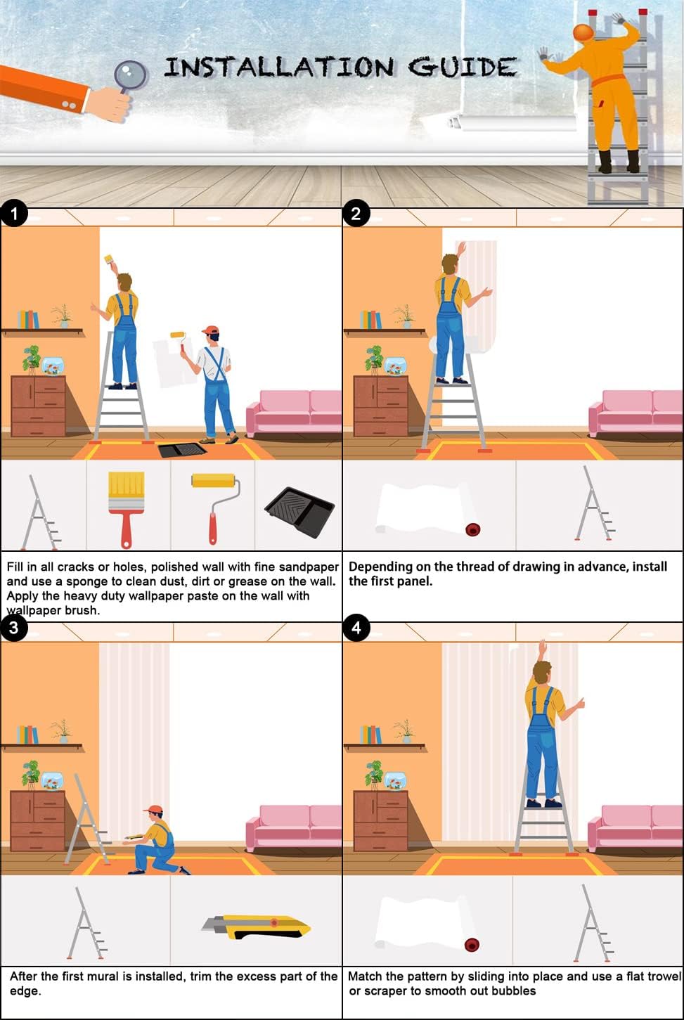 Foggy Forest Woodland Mural Wallpaper for Bedroom Living Room Misty Jungle Rainforest Trees Nature Landscape Wall Mural(Not Peel n' Stick)