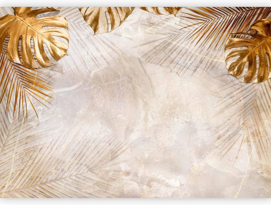 artgeist Wall Mural Tropical Leaves 116x83 in - XXL Peel and Stick Self-Adhesive Wallpaper Removable Large Sticker Foil Wall Decor Print Picture Image Design Monstera Palm Green Leaves b-C-0788-a-a