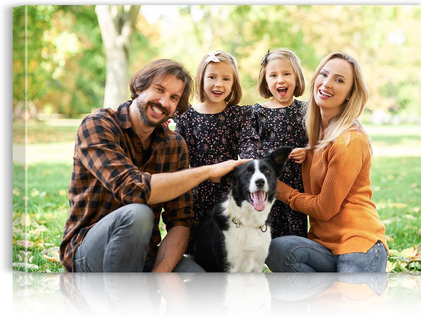 Custom Canvas Prints with Your Photos - Personalized Pictures Print, Customized Photo Gifts, Wall Art Poster Canvas Printing for Wedding, Family, Baby, Pets, Home Office Decor, Wrapped Frame 12x8