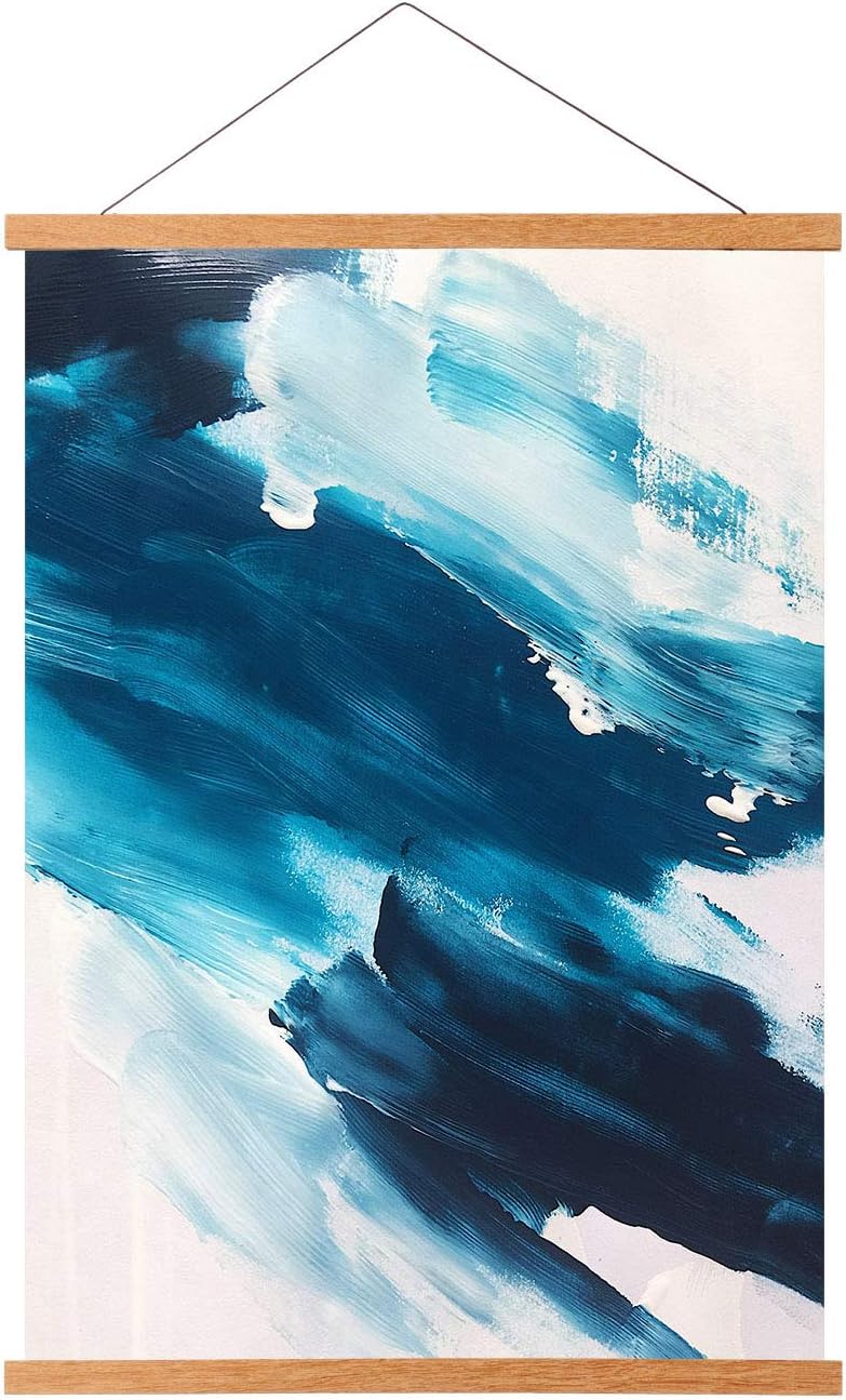 FALAMON Magnetic Poster Hanger Frame, 20x20 20x24 20x28 20x30 Teak Wood Magnet Poster Frame for Posters, Prints, Photos, Pictures, Maps, Scrolls, and Canvas Artwork