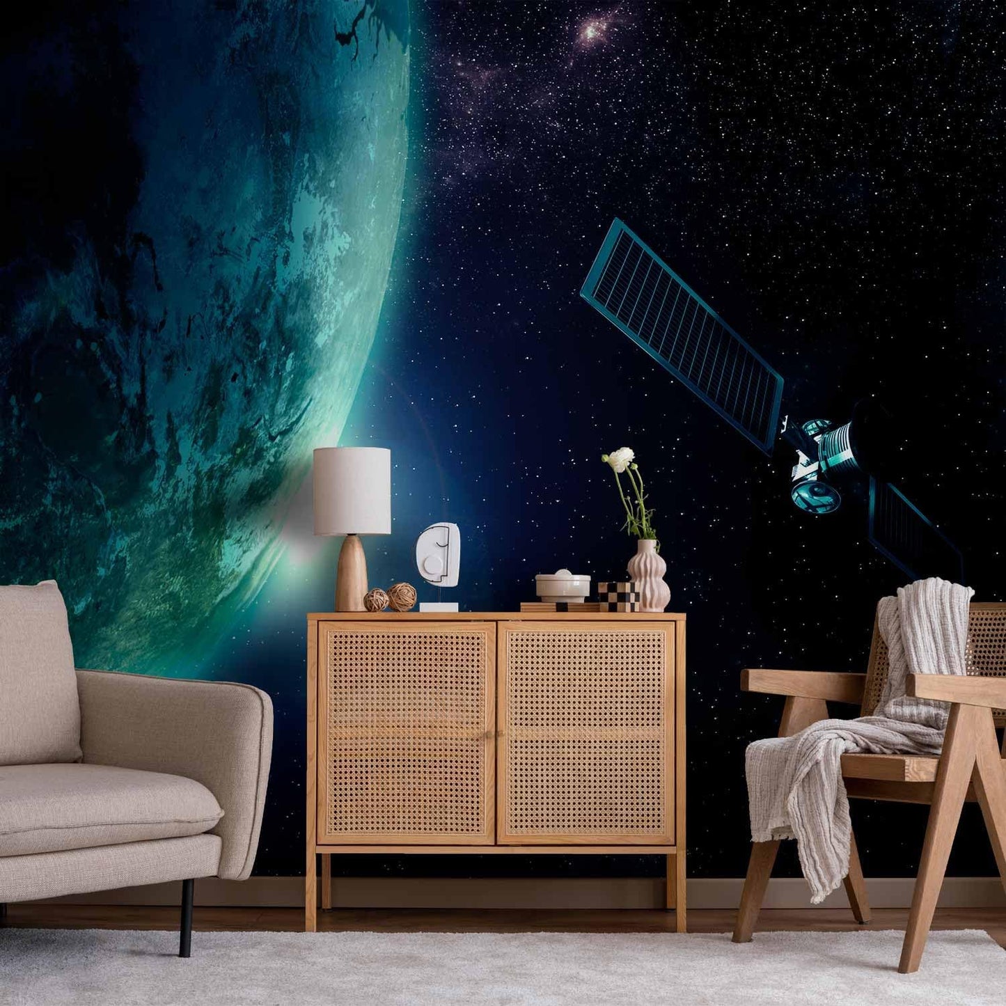 artgeist Wall Mural Cosmos Galaxy 116x83 in - Peel and Stick Self-Adhesive Wallpaper Removable Large Sticker Foil Wall Decor Print Picture Image Design n-B-0007-a-c