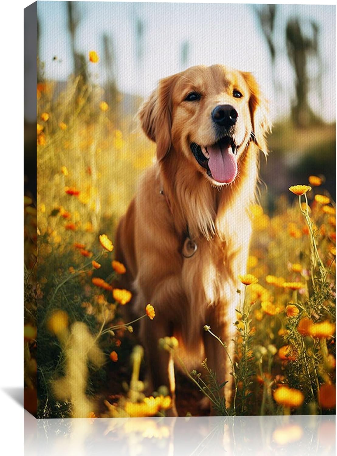 Custom Canvas Prints with Your Photos Framed Canvas Customized Wall Art Personalized Canvas Pictures Gifts for Pet Dog Baby Family Mom Dad Men Women Couple Boyfriend Girlfriend