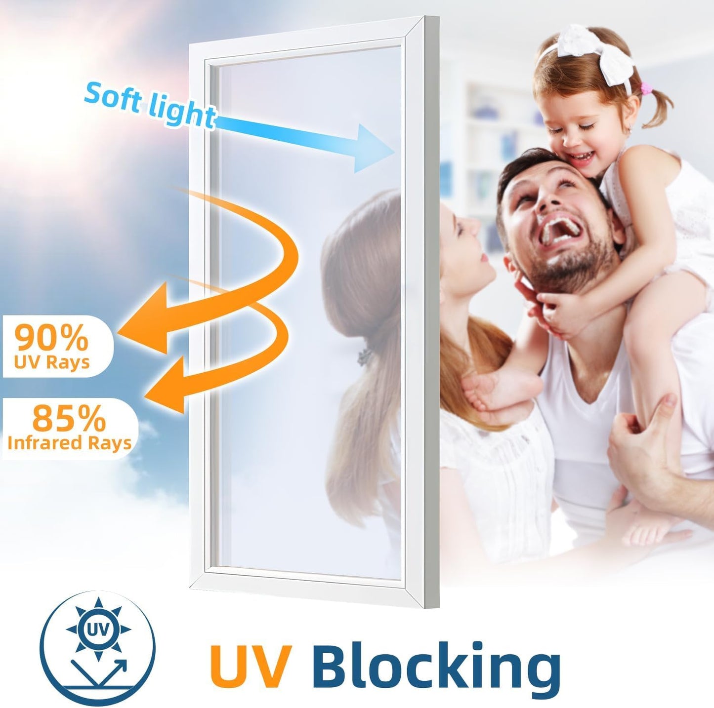 DUOFIRE One Way Window Film Privacy See Out Not in Heat Blocker Window Tint Reflective Mirror Windows Tinting Film for Home Static Cling Anti-UV Sun Blocking Windows Covering（Silver, 45.2x78.7in）