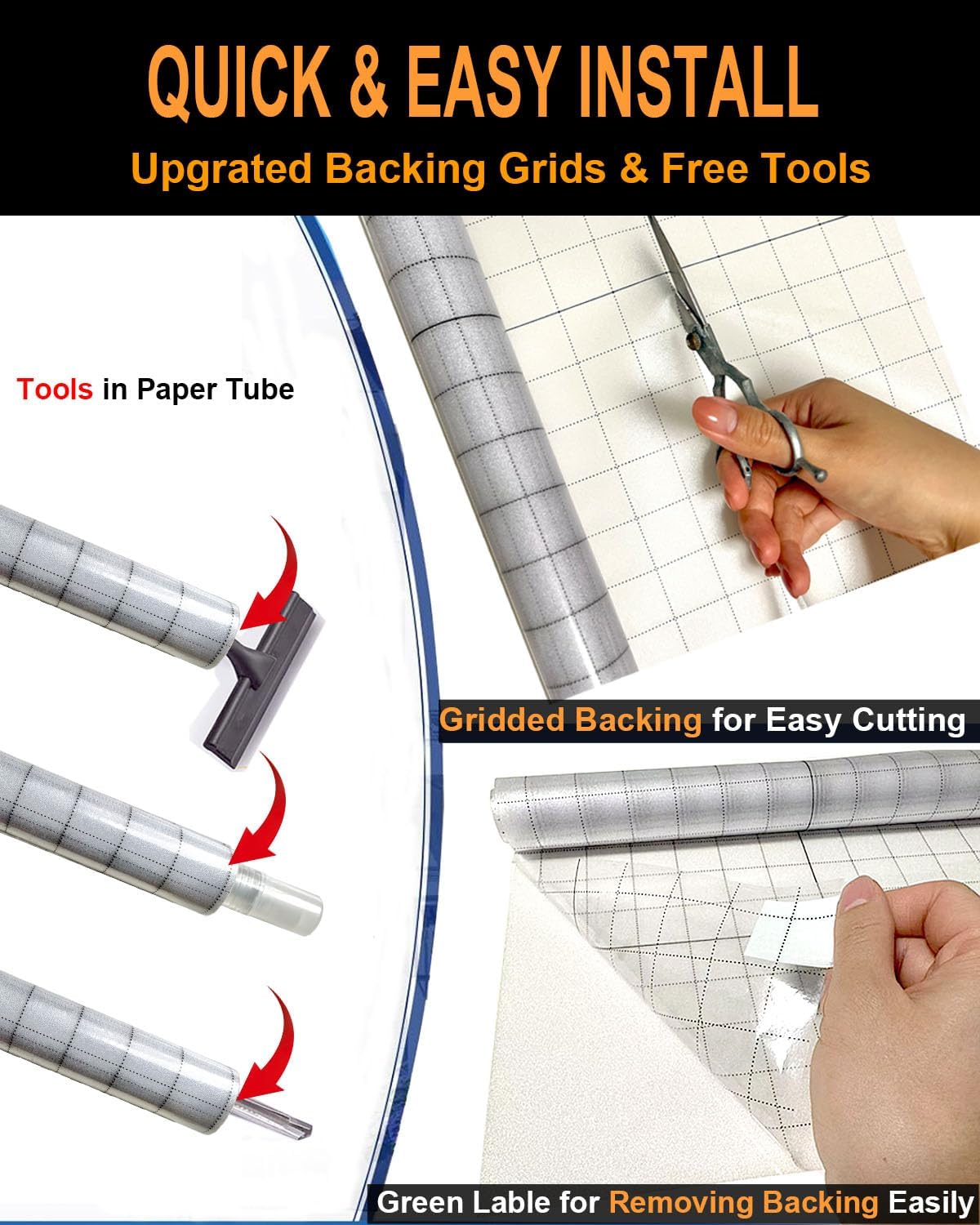 Frosted Glass Window Privacy Film Decorative with Tools, 2 Way Frosting Privacy Film for Glass Windows, Static Cling Tint for Home Anti-UV, Covering Clings 47.2" by 157.4"