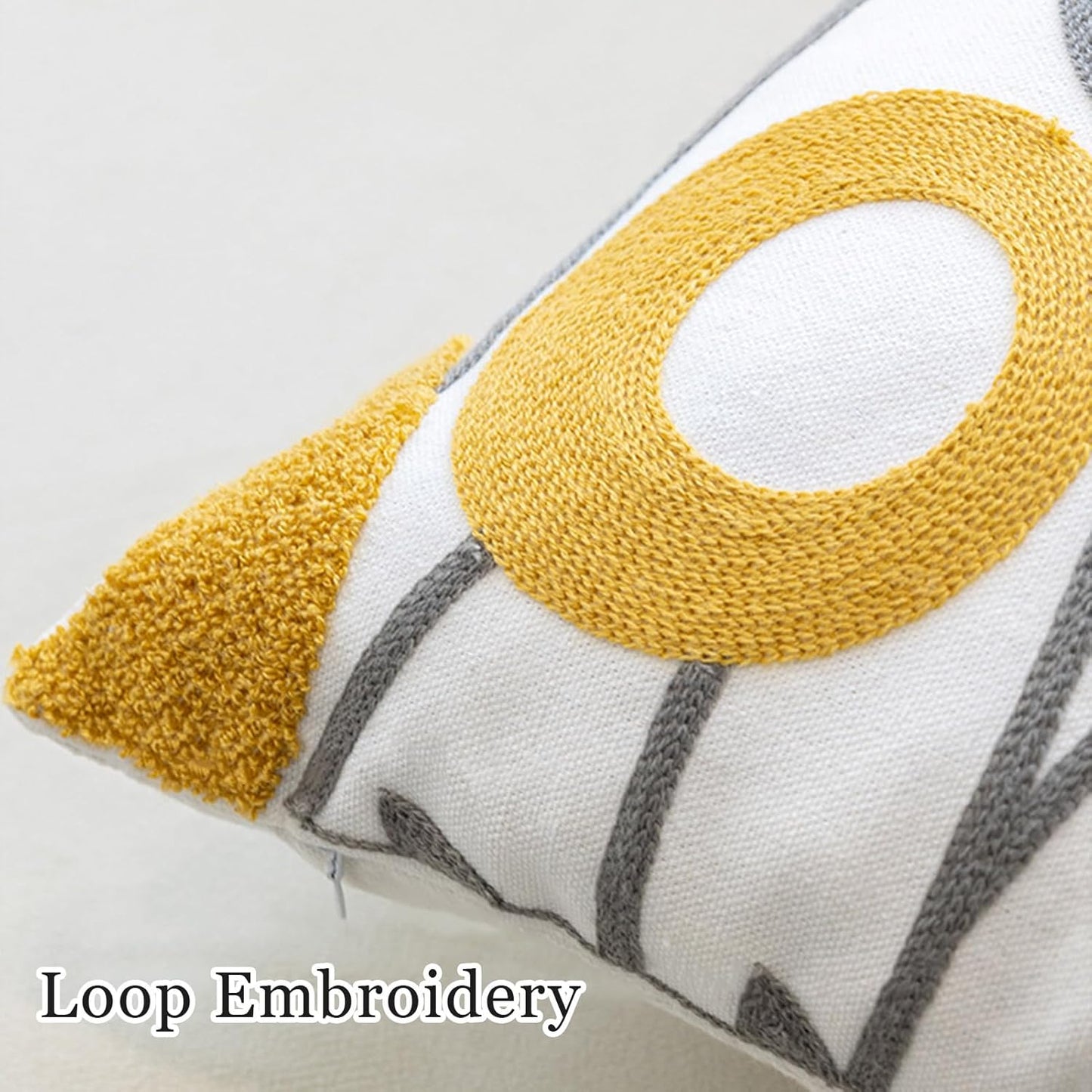 Embroidered Pillow Case Spring Soft Throw Pillow Cover Modern Decorative Cushion Covers for Sofa Living Room Couch Bed Botanical Splendor