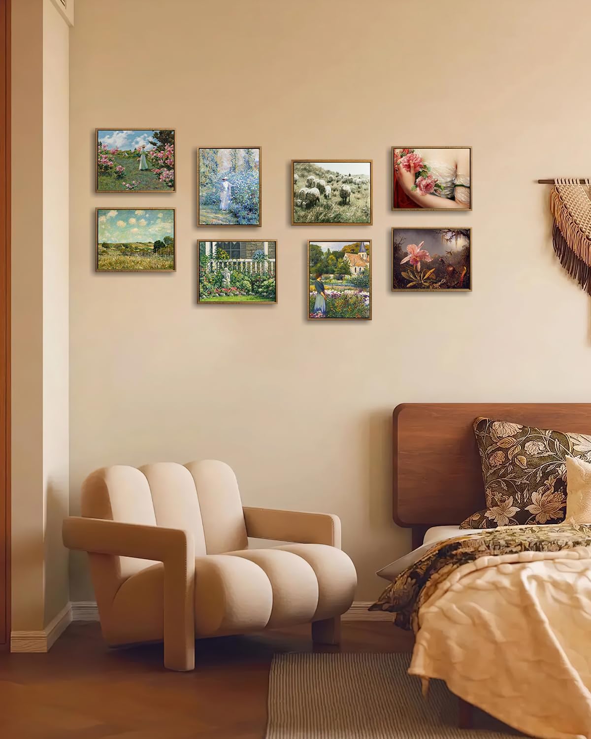 Framed Wall Art, Canvas Wall Art for Living Room Decor,Wall Decor Aesthetic, Country Nature Landscape Painting for Bedroom Bathroom Office Home Decor