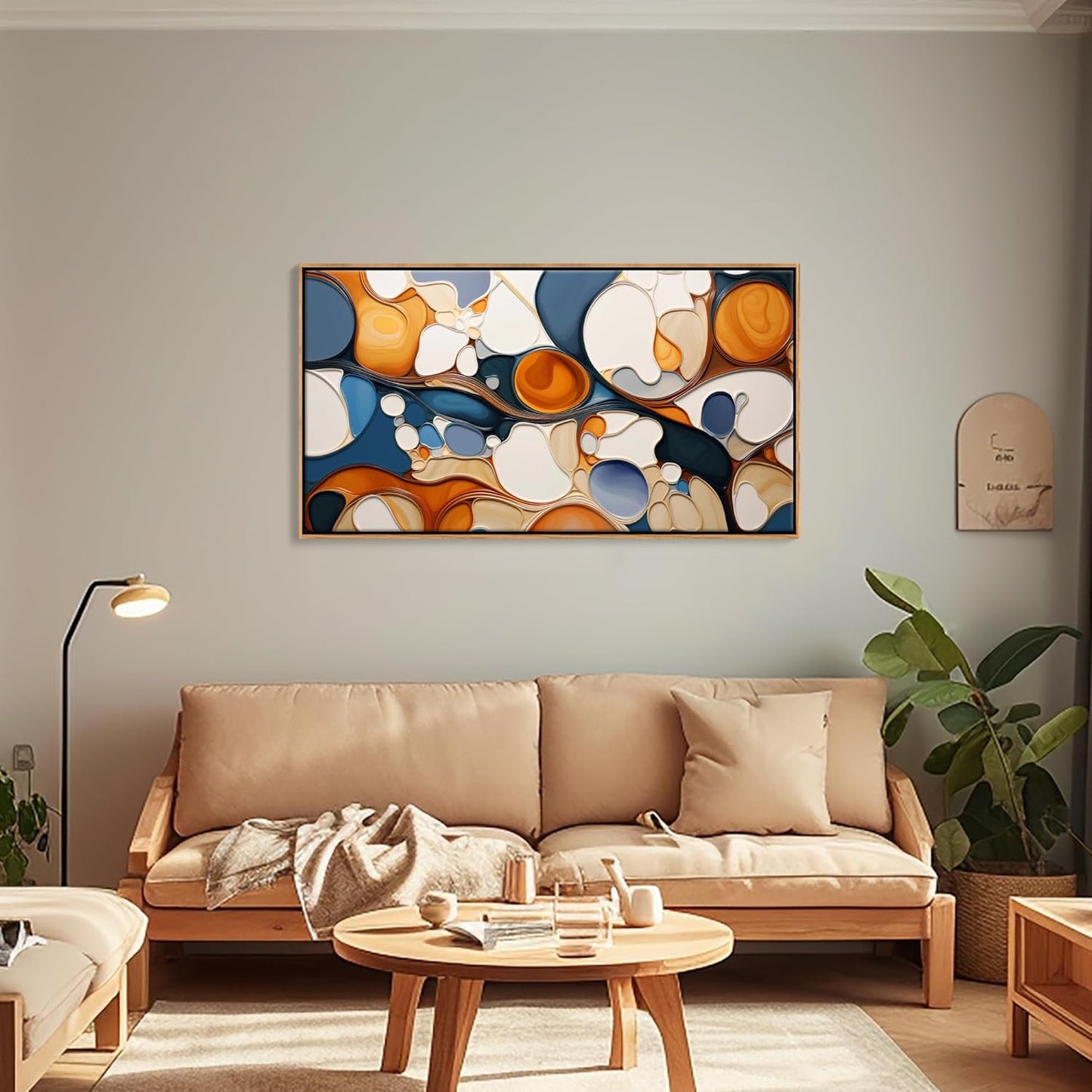 Abstract Wall Art - Modern Colorful Canvas Wall Art for Living Room- Large Framed Decorations, Wall Decor for Bedroom - Office Artwork Wall Decor