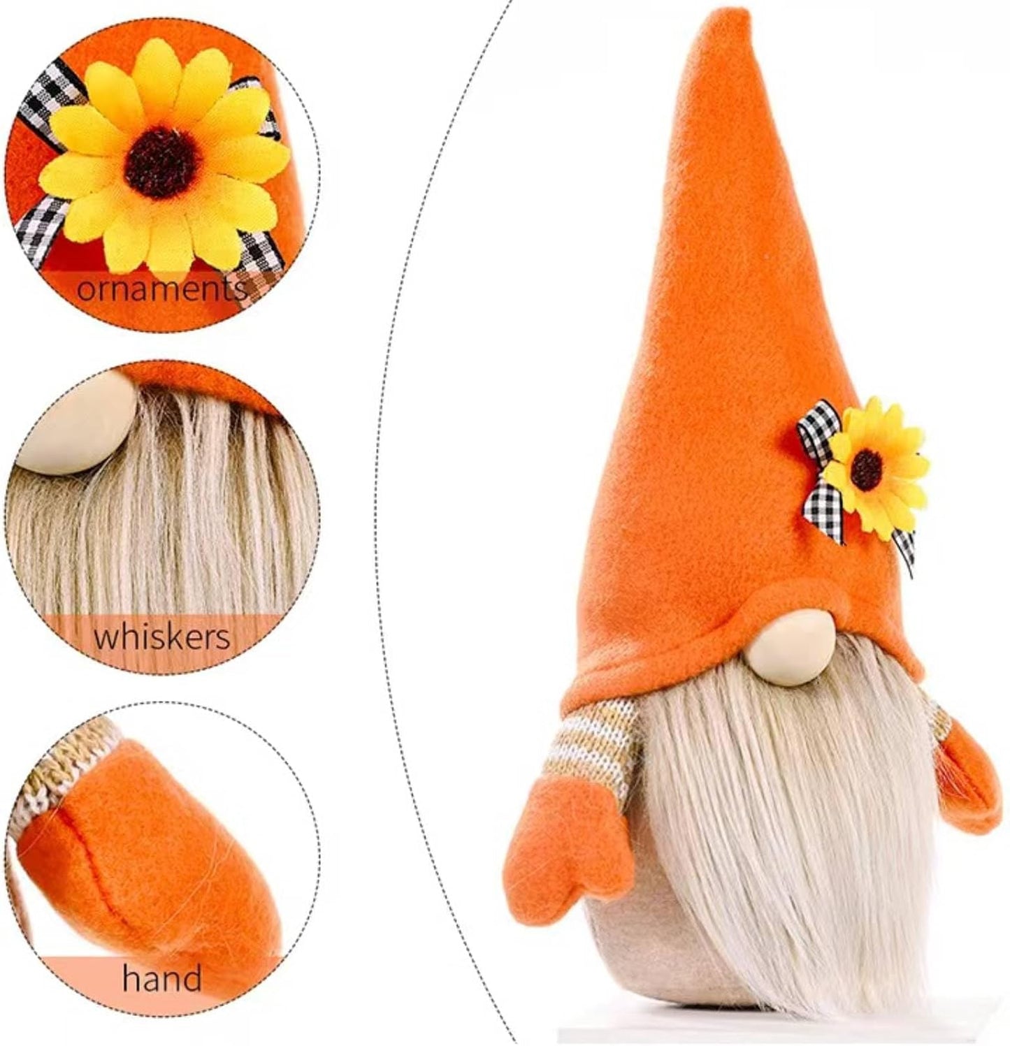 Fall Decoration for Home,Fall Decor Gnome Plush for Tiered Tray,Sunflower Plush Gnomes Autumn Gnomes Gifts Farmhouse Harvest Table Decoration,Thanksgiving Gnome Decor,Boy