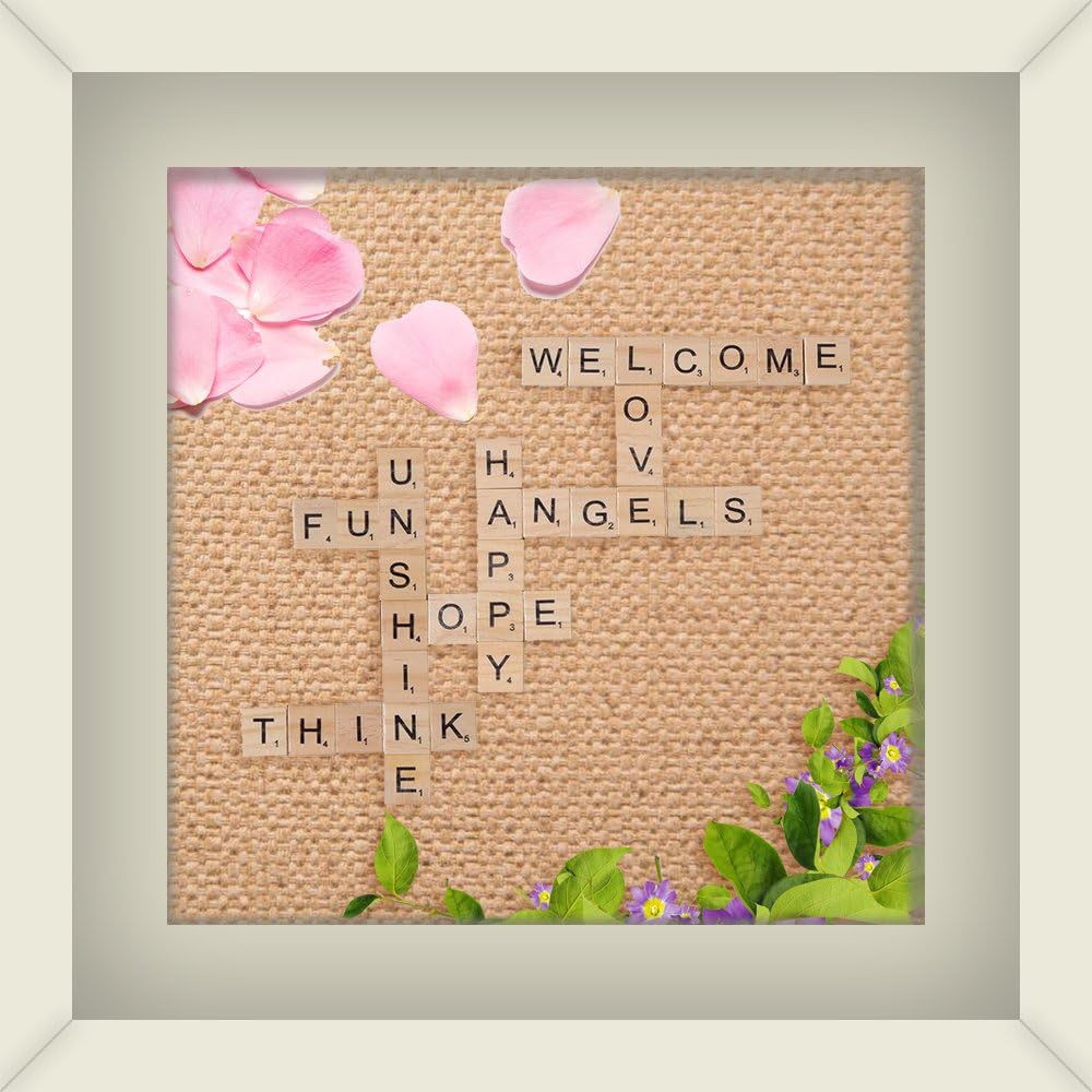 500 Wood Letter Tiles,Scrabble Letters for Crafts - DIY Wood Gift Decoration - Making Alphabet Coasters and Scrabble Crossword Game