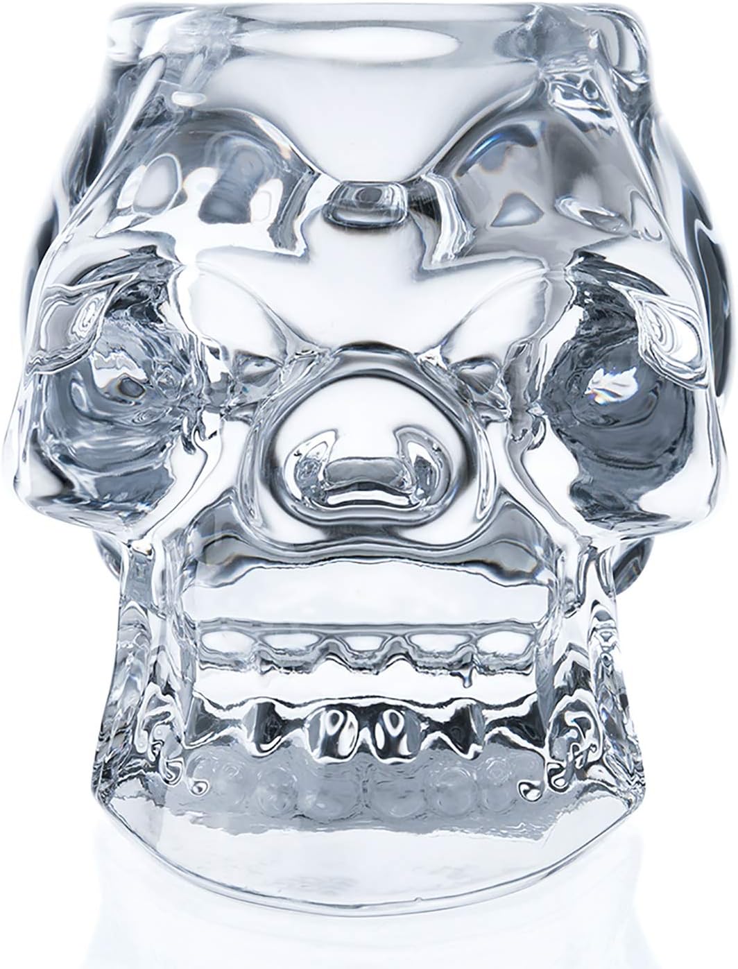 Diamond Star Glass Candle Holder Skull Halloween Tealight Candle Holder Decorative Votive Candle Holders for Home Party (clear)