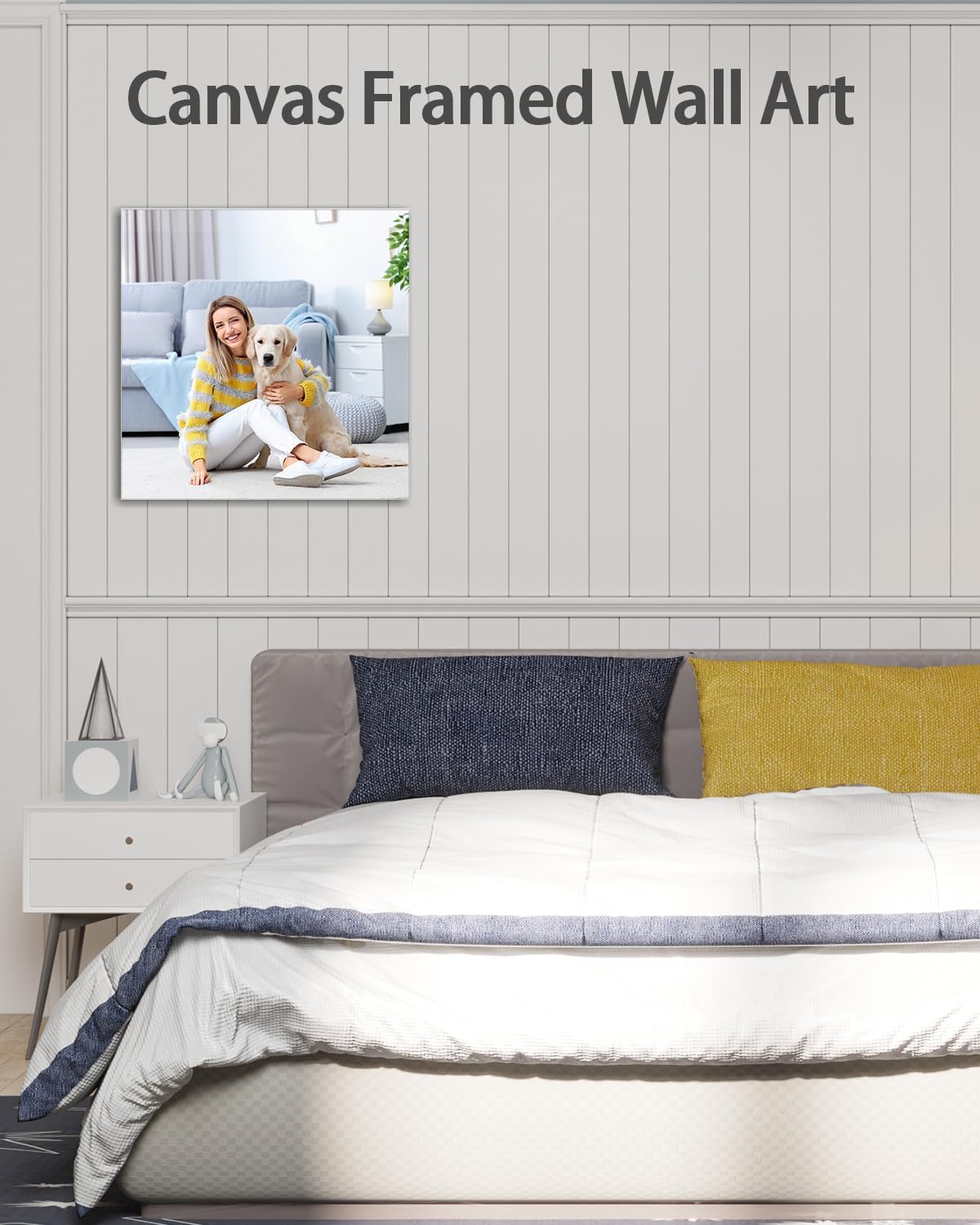 AbcCustomize Canvas Prints with Your Photos, Custom Canvas Wall Art for Bedroom, Living Room, Farmhouse Decor, Personalized Gifts