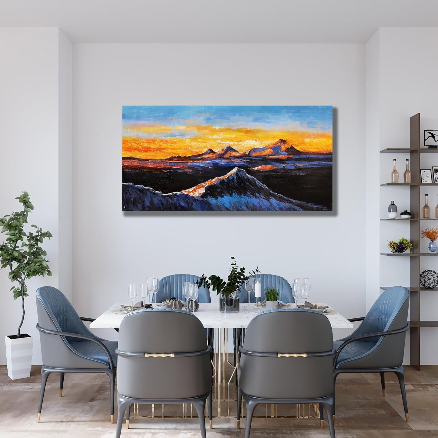 Belmrxne Landscape Canvas Wall Art Grey Wall Decor aesthetic Canvas Painting Trendy Artwork for Living Room Bedroom Dining Room Office Home Decor 30x60 inch