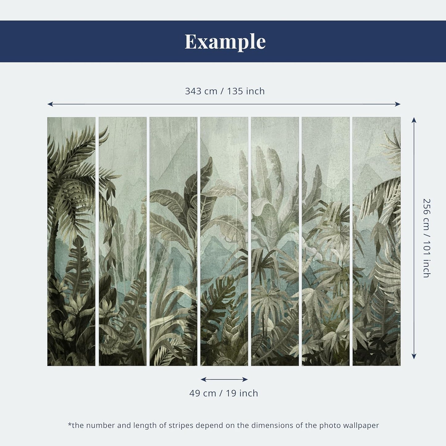artgeist Premium Wall Mural Tropical Leaves 138x101 in - XXL Non-Woven Wallpaper Fleece Wall Decor Photo Print Picture Image Design Landscape Palms Leaves Monstera Grey b-C-0825-a-a