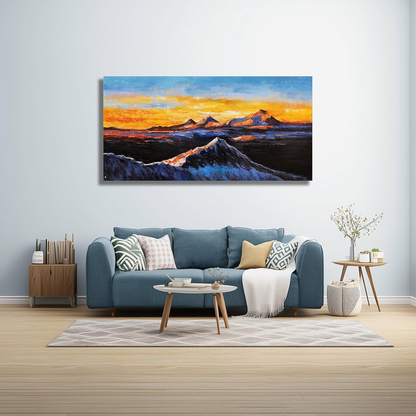 Belmrxne Nature Wall Art Colorful Wall Decor Modern Canvas Painting Room Aesthetic Artwork for Living Room Bedroom Dining Room Office Home Decor 24x48 inch