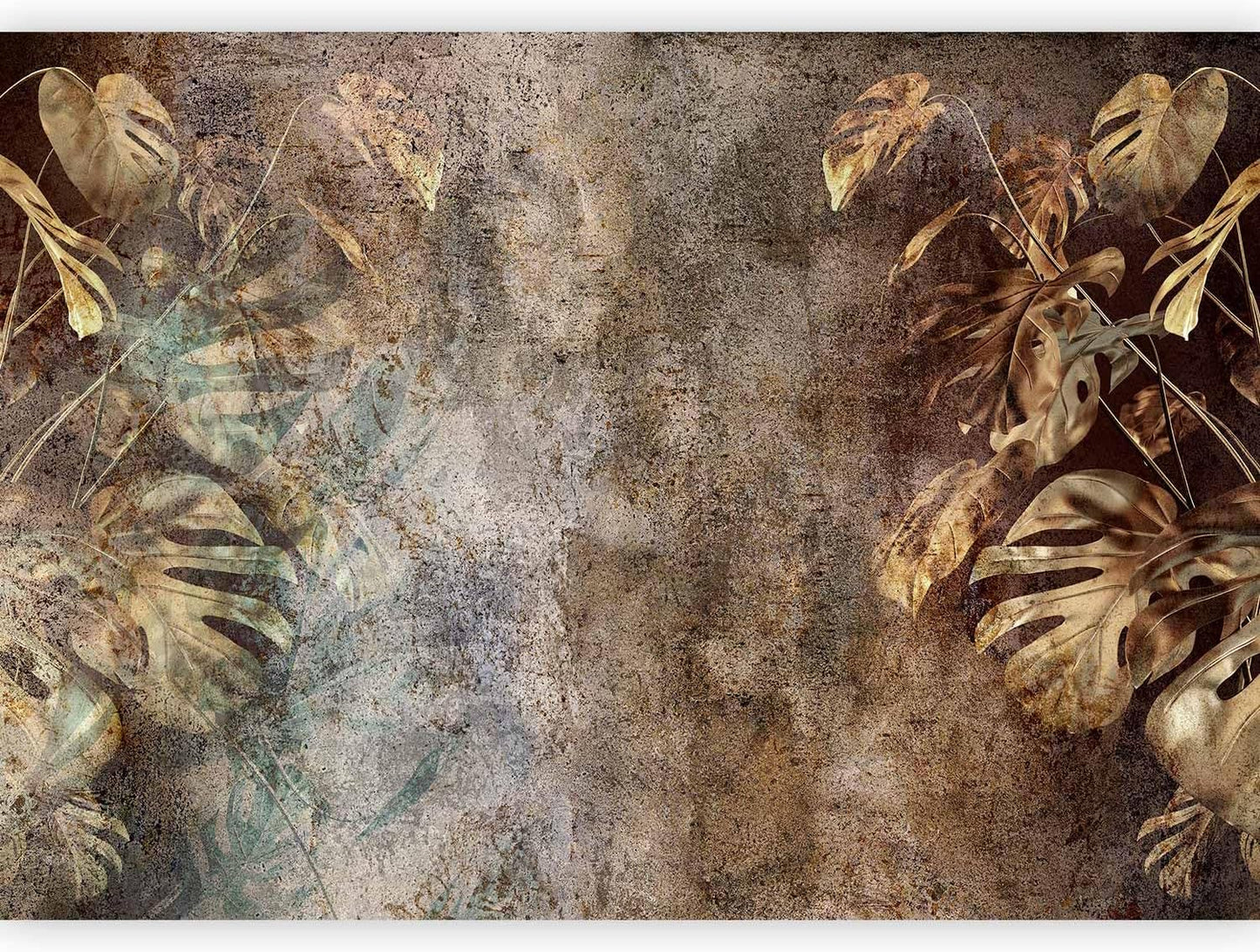 artgeist Wall Mural Monstera 154x110 in - XXL Peel and Stick Self-Adhesive Wallpaper Removable Large Sticker Foil Wall Decor Print Picture Design Nature Botanical Abstract Plants b-C-0859-a-a