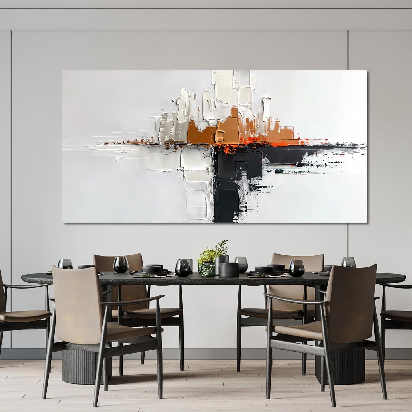 Abstract Large Wall Art Decor Modern Wall Art Pictures for Living Room Abstract Canvas Art Wall Decor Minimalist Black and White Wall Art Prints Artwork for Walls Bedroom Office Home Decor 24" X 48"