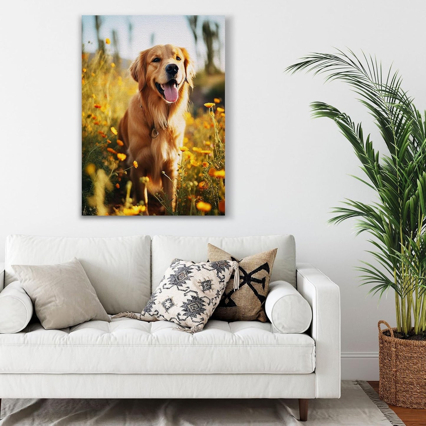 Custom Canvas Prints with Your Photos Framed Canvas Customized Wall Art Personalized Canvas Pictures Gifts for Pet Dog Baby Family Mom Dad Men Women Couple Boyfriend Girlfriend