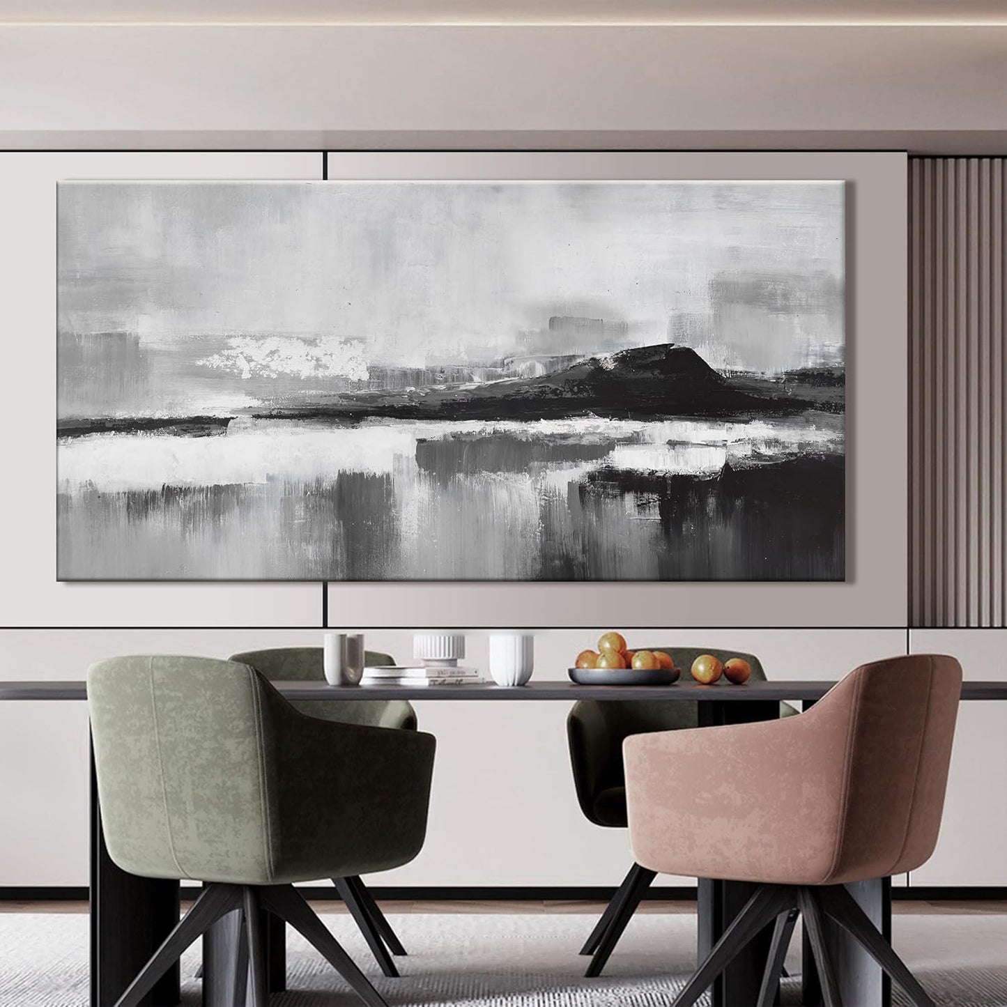 Abstract Wall Art Decor Large Home Decor Wall Art Prints Black and White Wall Decor Modern paintings Wall Decorations for Living Room Bedroom Kitchen Office 30"×60"