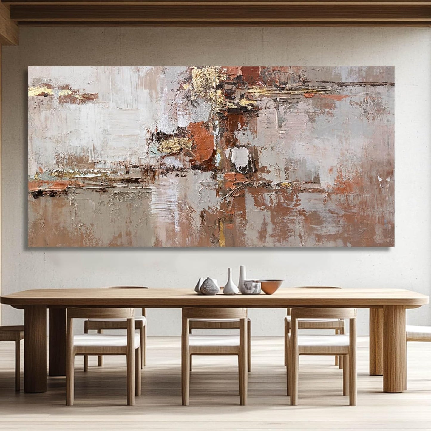 Gold Canvas Wall Art Framed Prints for Wall Decor 29"x58" Abstract Artwork for Living Room Posters for Bedroom Kitchen