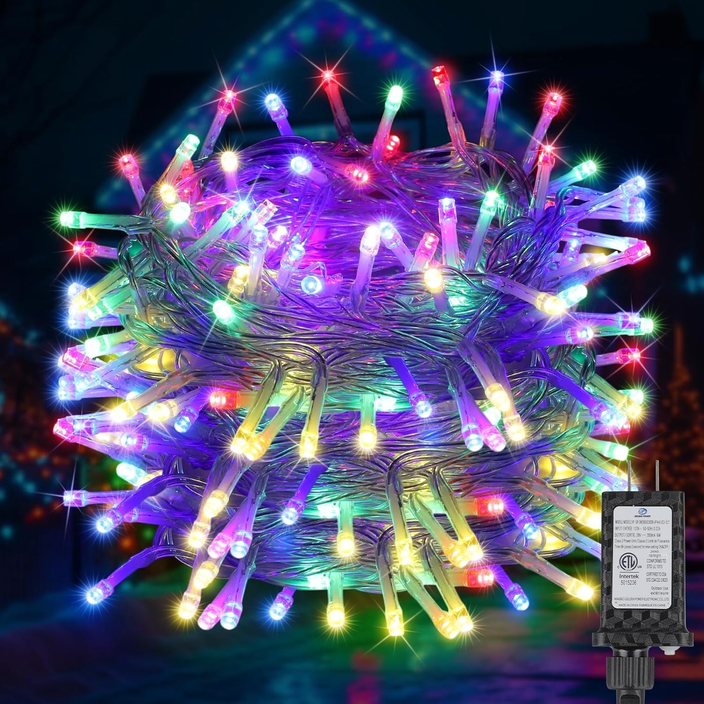 98.5FT 300LED Christmas Lights Plug in,Multi-Color Waterproof Fairy Lights with Timer/8 Modes,Christmas Tree Lights Lighting Outside Indoor Garden Party Wedding Christmas Tree Decoration