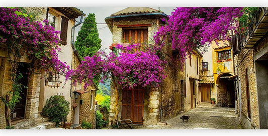 artgeist Wall Mural Peel and Stick Architecture 212x98 in - XXL Self-Adhesive Corner Wallpaper Removable Large Sticker Foil Angle Wallpaper Wall Decor Print Landscape Alley City d-B-0294-a-a