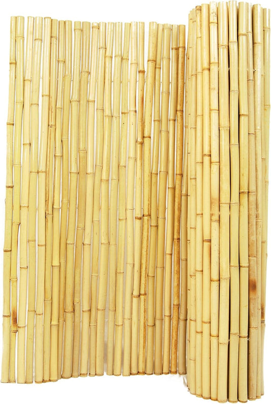 Backyard X-Scapes Natural Rolled Bamboo Fence 1in D x 6ft H x 8ft L