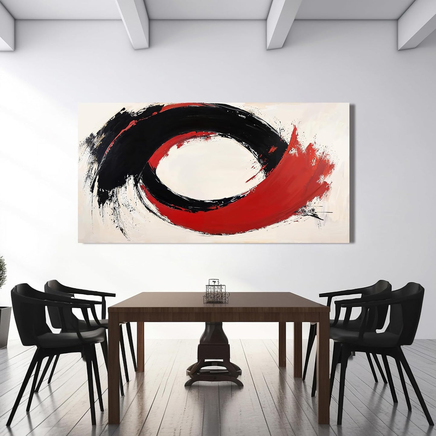 Abstract Wall Art Decor Minimalist Black And White Wall Art Prints Abstract Canvas Art Wall Decor Large Modern Wall Art Decorations Oversized Artwork for Walls Bedroom Office Decor 29" X 58"