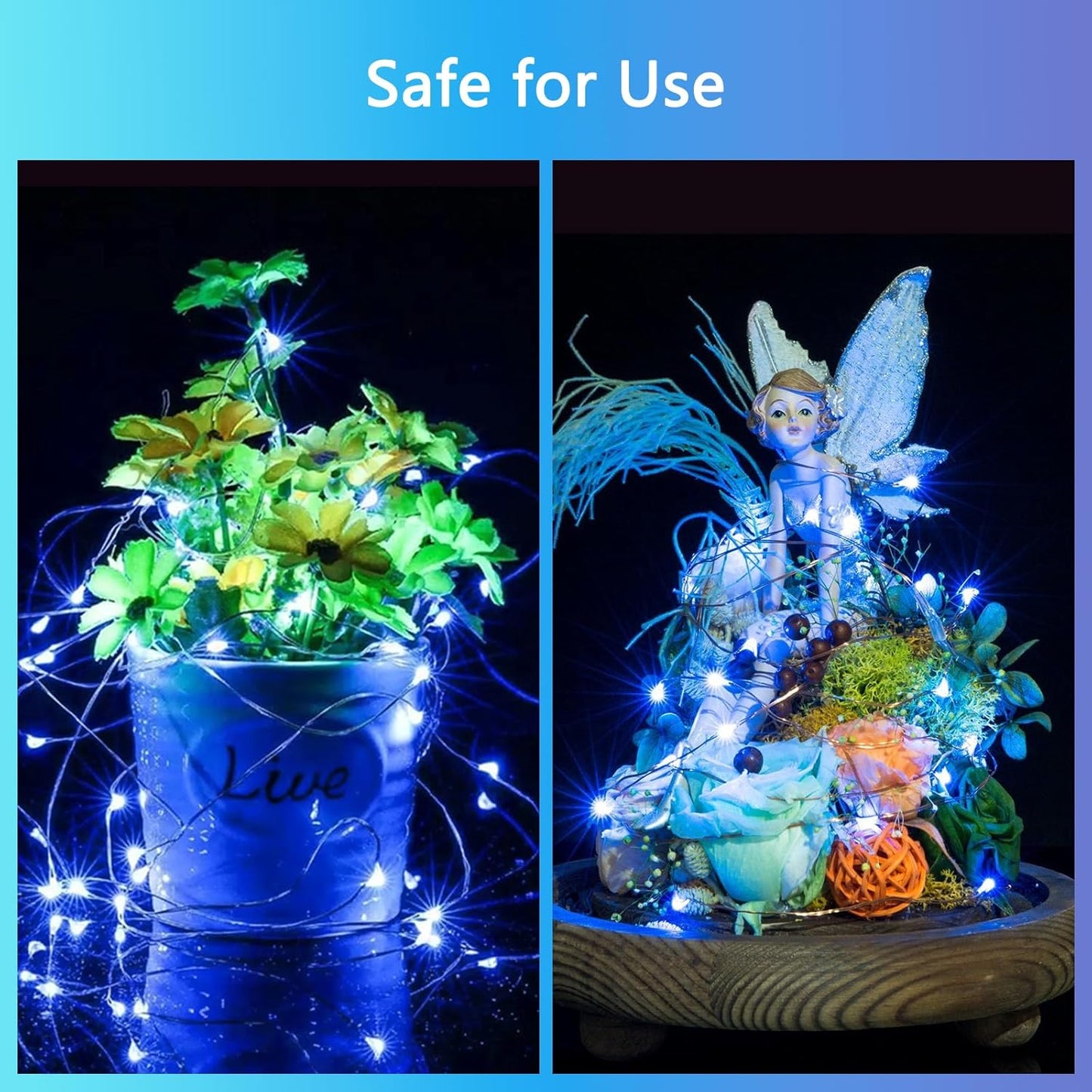 3 Pack Fairy Lights Battery Operated with Remote Control Timer, 26 FT 80 LED String Lights Outdoor Indoor Decoration, 8 Modes Twinkle Lights for Christmas Party Wedding Birthday Bedroom Décor (Blue)