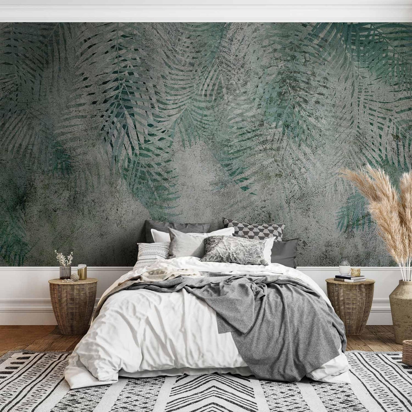 artgeist Premium Wall Mural Leaves 98x69 in - XXL Non-Woven Wallpaper Fleece Wall Decor Photo Print Picture Image Design Nature Botanical Plants Palm Abstract b-C-0861-a-a
