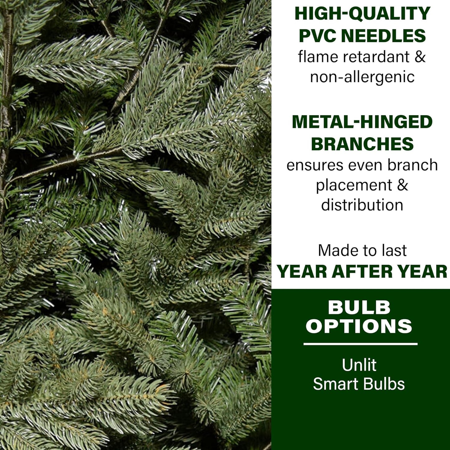 Fraser Hill Farm 12-Ft. Foxtail Pine Artificial Christmas Tree with White Incandescent Smart Lights and Stand, Prelit Foldable Fake Tree with Realistic Foliage for Home Decoration