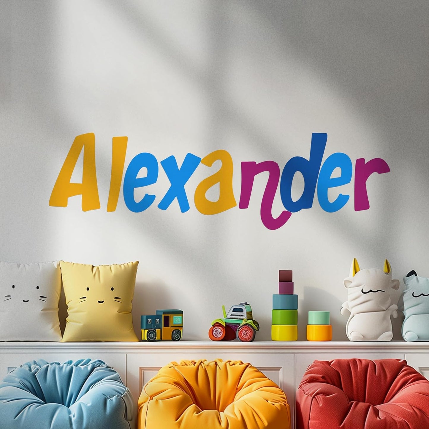 CRYPTONITE Personalize Your Name with Funny Font I Custom Wall Decal for Cute Room Decor I Custom Vinyl Lettering for Baby Nursery Decor I Stickers for Kids I Multiple Size Options (G. Kindergarten)