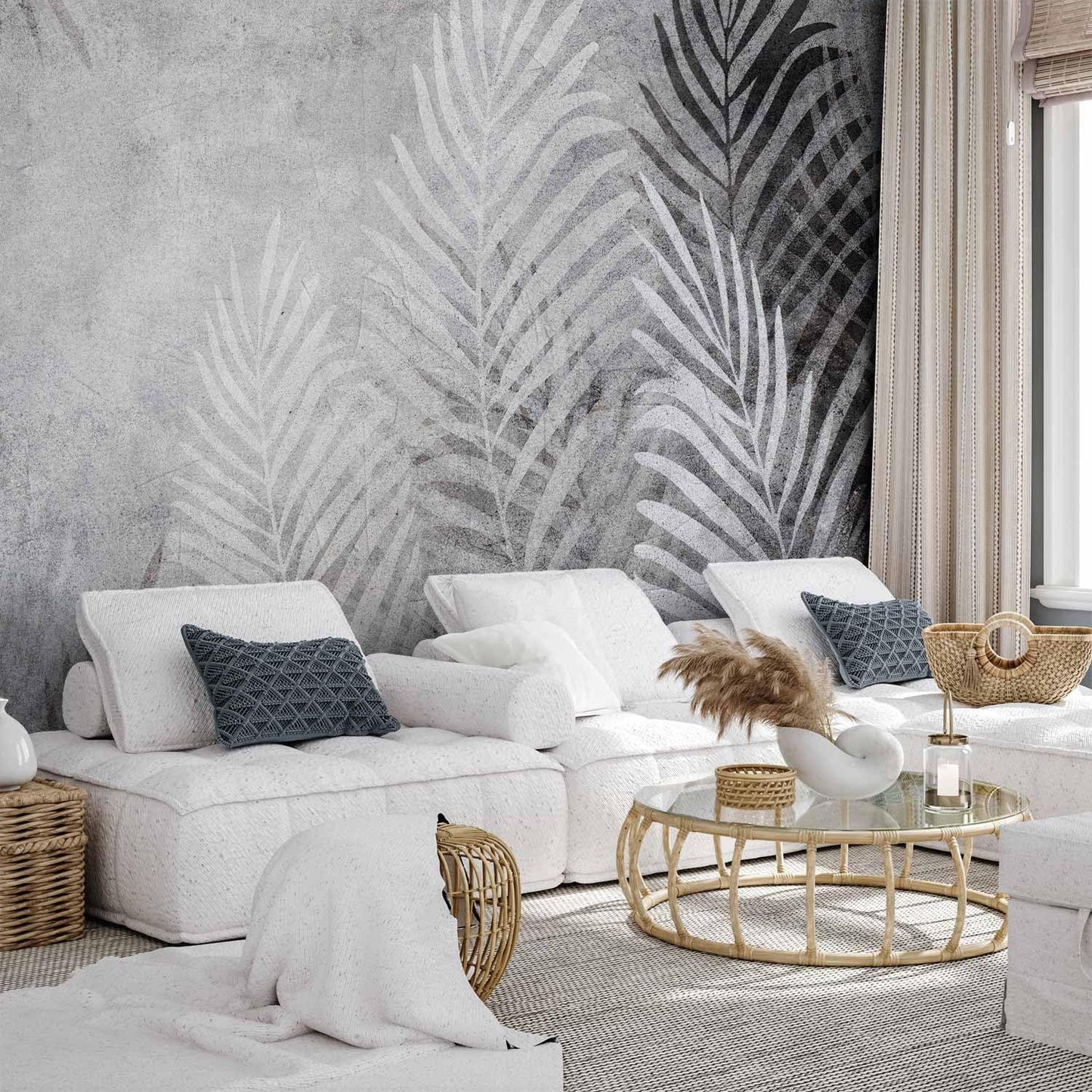 artgeist Premium Wall Mural Leaves 138x101 in - Non-Woven Wallpaper Fleece Wall Decor Photo Print Picture Image Design Palm Abstract Nature Botanical b-C-0855-a-a