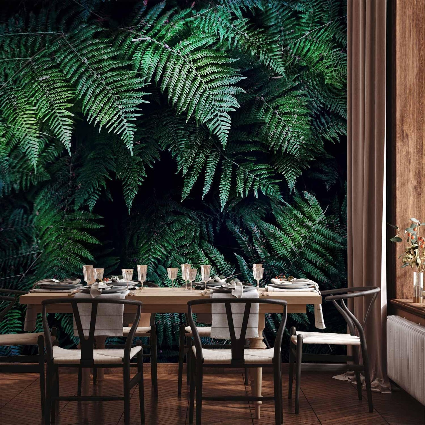 artgeist Wall Mural 3D Effect 116x83 in - XXL Peel and Stick Self-Adhesive Wallpaper Removable Large Sticker Foil Wall Decor Print Picture Image Design - Tropical Leaves b-C-0564-a-a