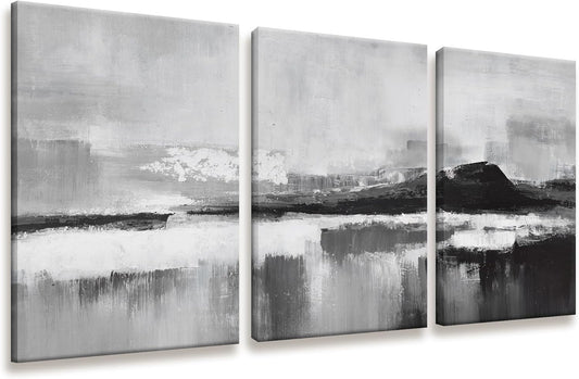 Abstract Wall Art Home Wall Decor Wall Art Prints Black and White Wall Art Modern paintings Wall Decorations for Living Room Wall Bedroom Kitchen Office 24"x 36"x 3pcs