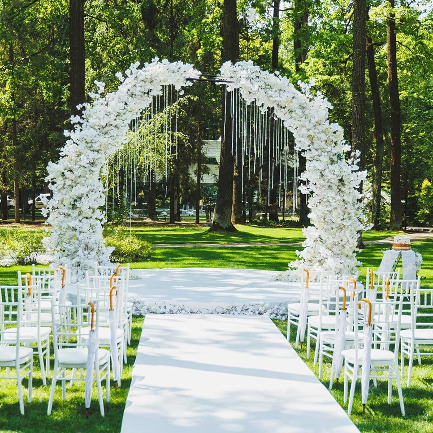 Garden Arch Trellis for Climbing Plants, 9.8'x7.2' Outdoor Arch Trellis, Metal Arbor Arches for Indoor Garden Ceremony Baby Shower Party Decoration Black