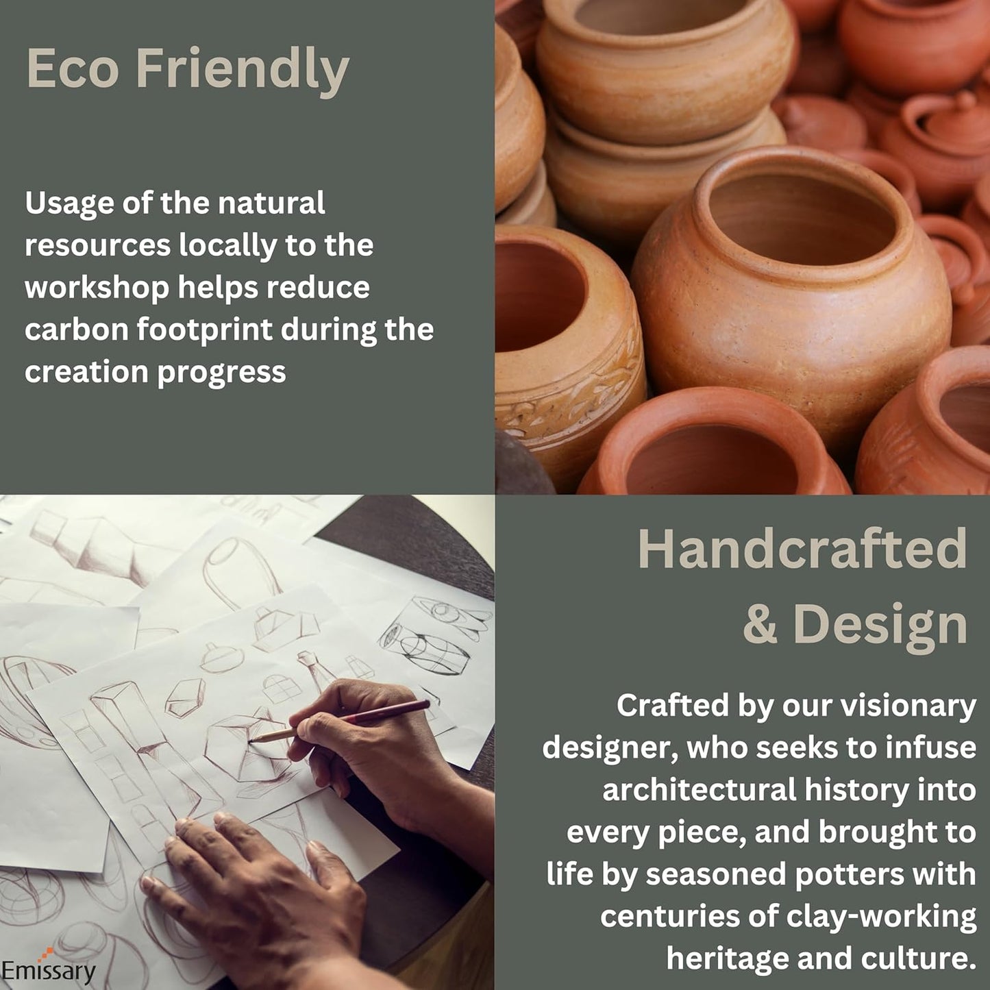 Emissary Round Stoneware Planter (Parent SKU 12012) (Cream, 13" D x 12" H)