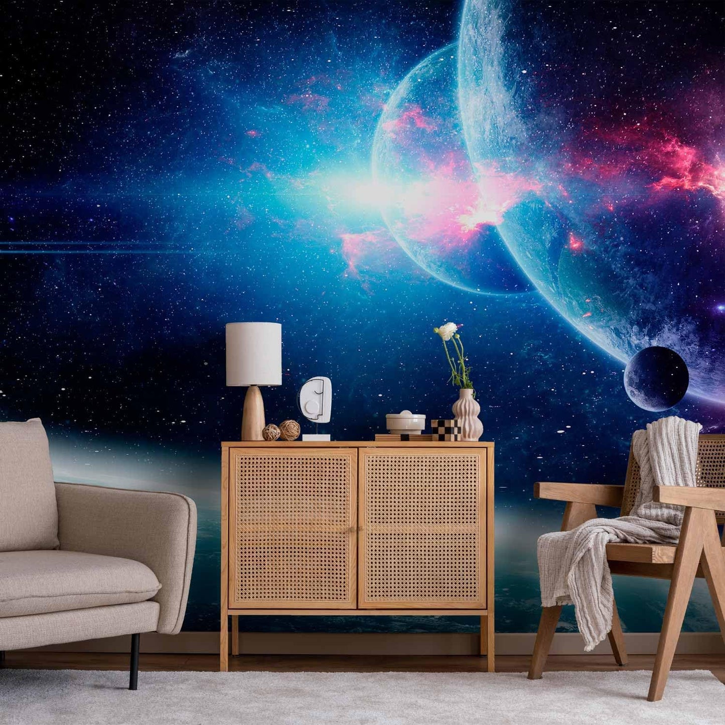 artgeist Premium Wall Mural Cosmos Galaxy 98x69 in - XXL Non-Woven Wallpaper Fleece Wall Decor Photo Print Picture Image Design Stars Solar System Universe Space b-C-10047-a-a